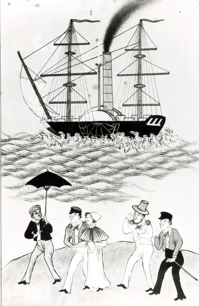 Nave a vapore inglese a Canton, 1840 da French School